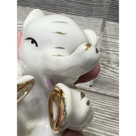 Small White Elephant Figurines Porcelain Ceramic Japan Lot of 3 Midcentury - Picture 2 of 16